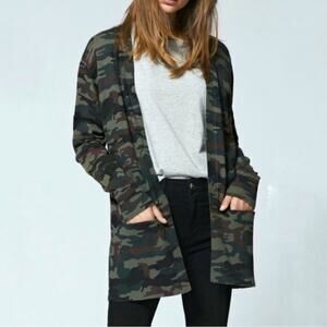 Sanctuary Army Green Camo Longline Cardigan Sz S